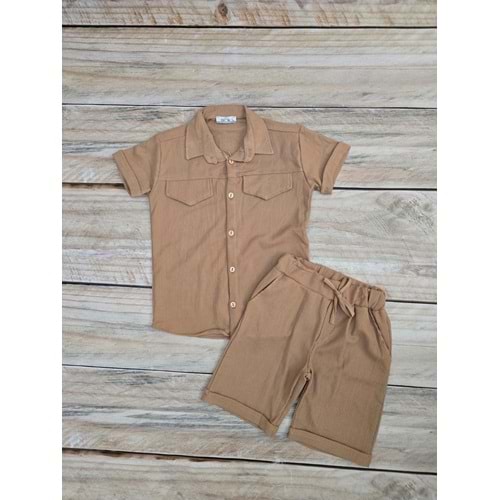 (11-15) Yaş KOKTEYL KIDS GÖMLEKLİ ŞORTLU TAKIM