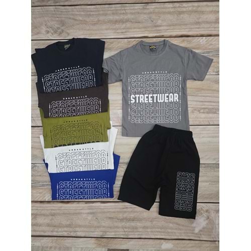 (3-12) Yaş MEMOCAN STREETWEAR DESENLİ ŞORTLU TAKIM