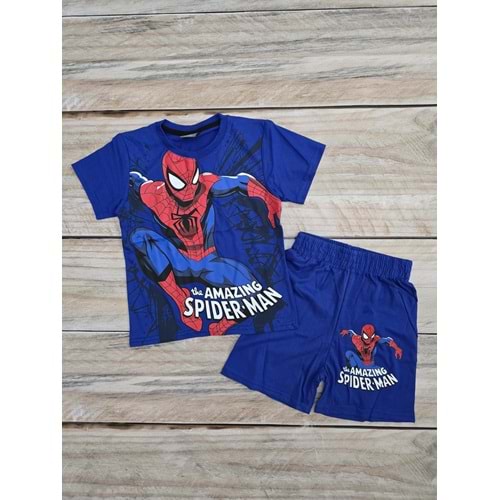 (3-10) Yaş WOLF SPIDERMAN DESENLİ ŞORTLU TAKIM