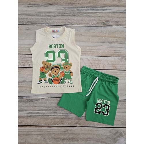 (3-10) Yaş TİNTİNİ 23 AYICIK DESENLİ ASKILI TAKIM