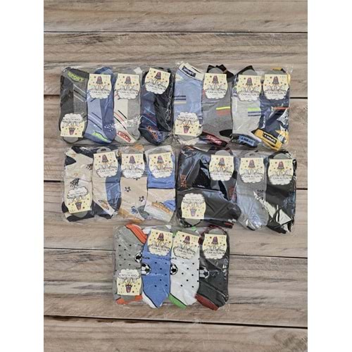 (3-12) Yaş ERKEK ÇOCUK PAKET İÇİ 12'Lİ ÇOCUK ÇORABI