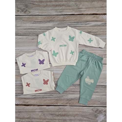 (1-4) Yaş NAZAR BEBE MOM DESENLİ MEVSİMLİK TAKIM