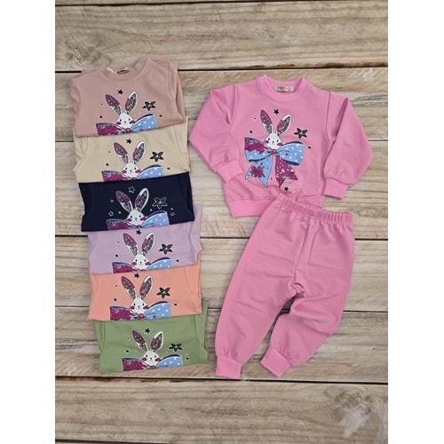 (3-7) Yaş DIGIDIK LITTLE BUNNY DESENLİ MEVSİMLİK TAKIM