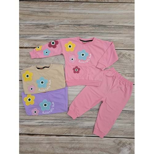 (1-4) Yaş ZUZU POLO BUTTERFLY PAPATYA NAKIŞLI MEVSİMLİK TAKIM
