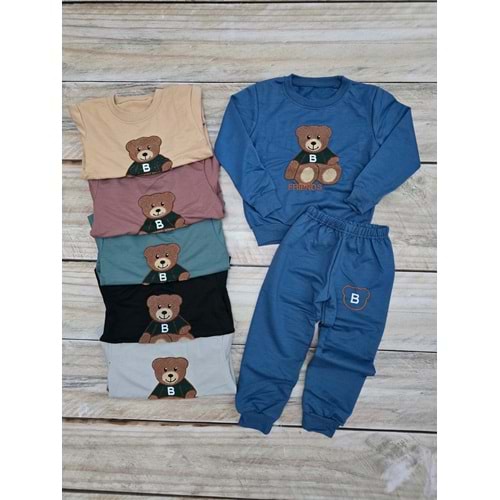 (3-7) Yaş ORIGINAL FRIENDS DESENLİ AYICIKLI MEVSİMLİK TAKIM