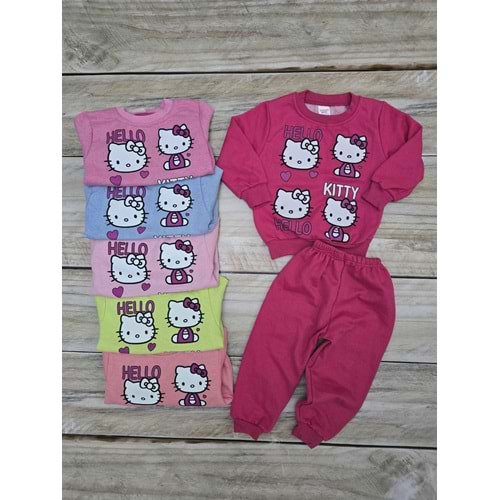 (1-7)Yaş HAMARAT KIDS HELLO KITTY DESENLİ MEVSİMLİK TAKIM