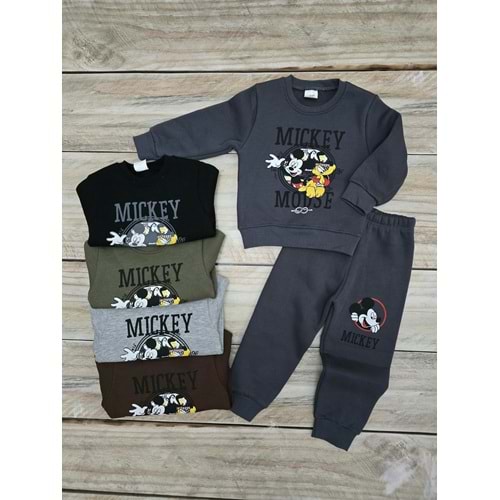 (3-7) Yaş CMK MICKEY DESENLİ ÜÇ İP İÇİ ŞARDONLU TAKIM